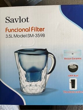 Blue Water Filter Pitcher - 3.5L Functional Filter